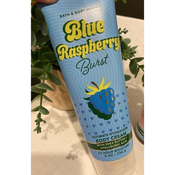 Bath & Body Works “Blue Raspberry Burst” NEW Fine Fragrance Mist & Body Cream - Picture 2 of 8